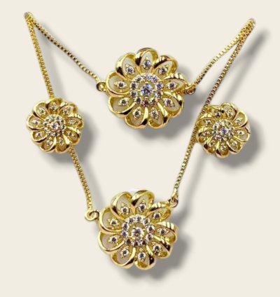 Élégant Ensemble Collier Fleur