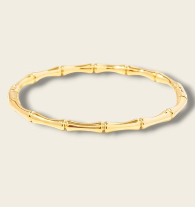 Bracelet Doré Élégant au Style Bambou
