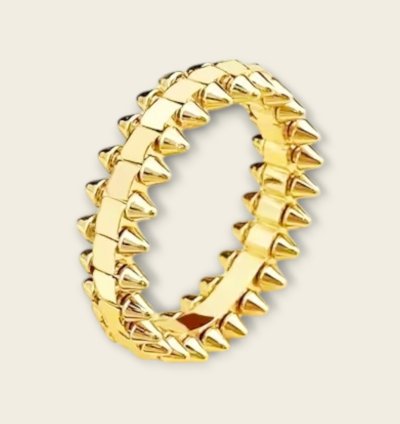 Bague Audacieuse Doré avec Piques